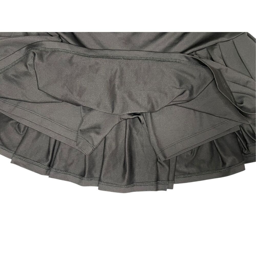 Fetch Women’s Large Black Pleated Mini Skort Stretch Y2K - Picture 5 of 5
